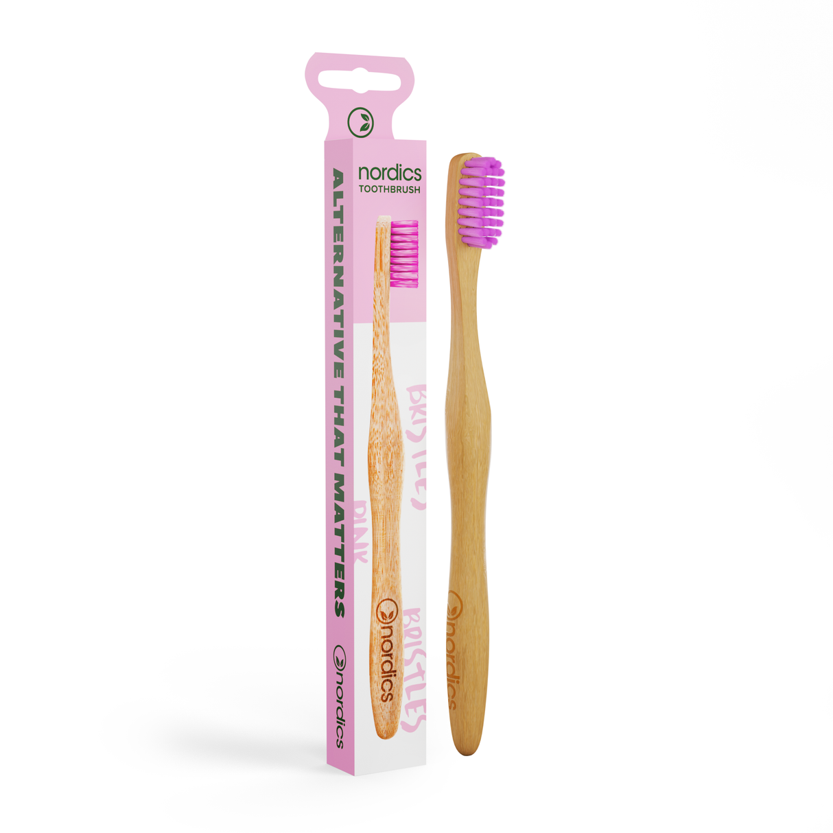 Bamboo Toothbrush Pink