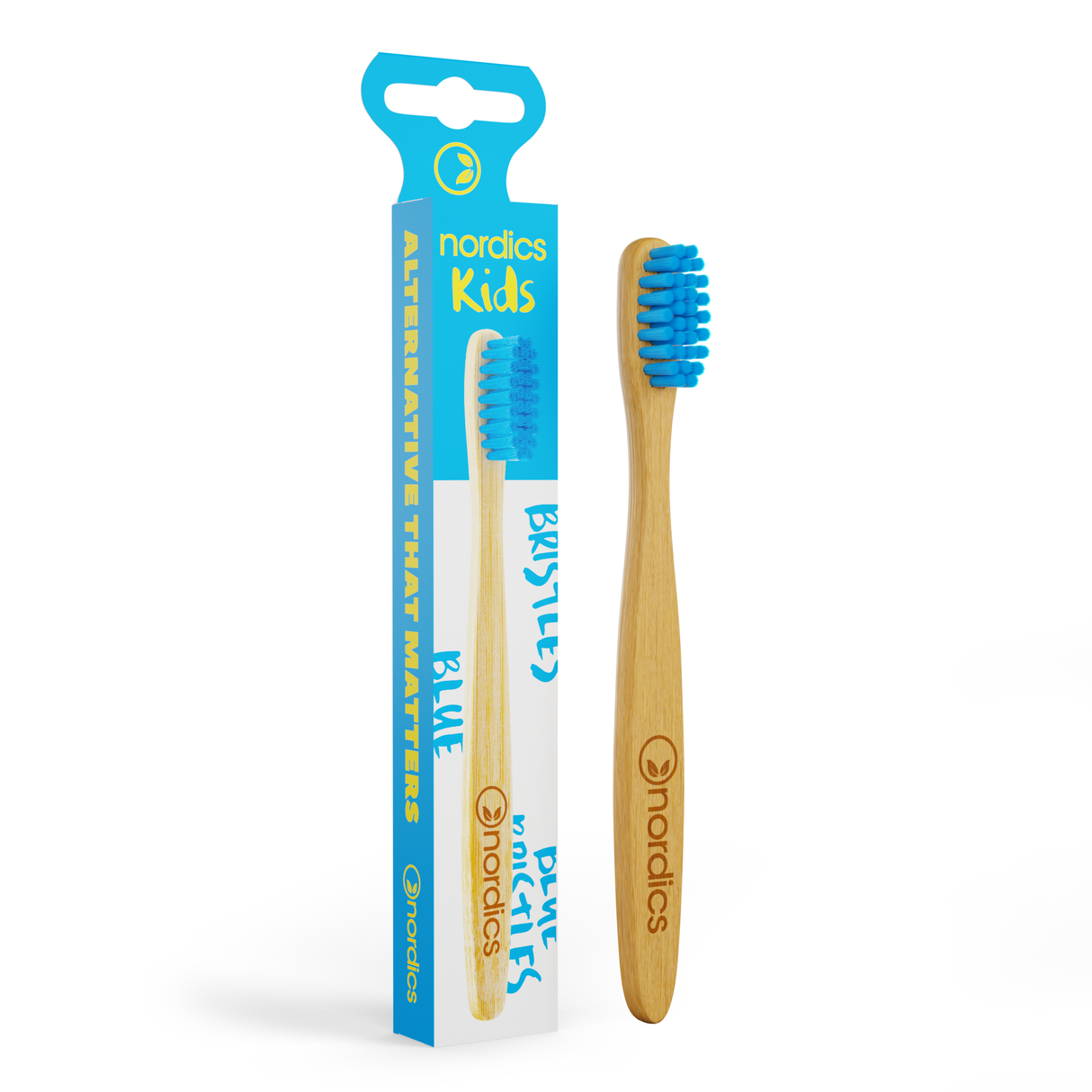 Kids Bamboo Toothbrush Blue