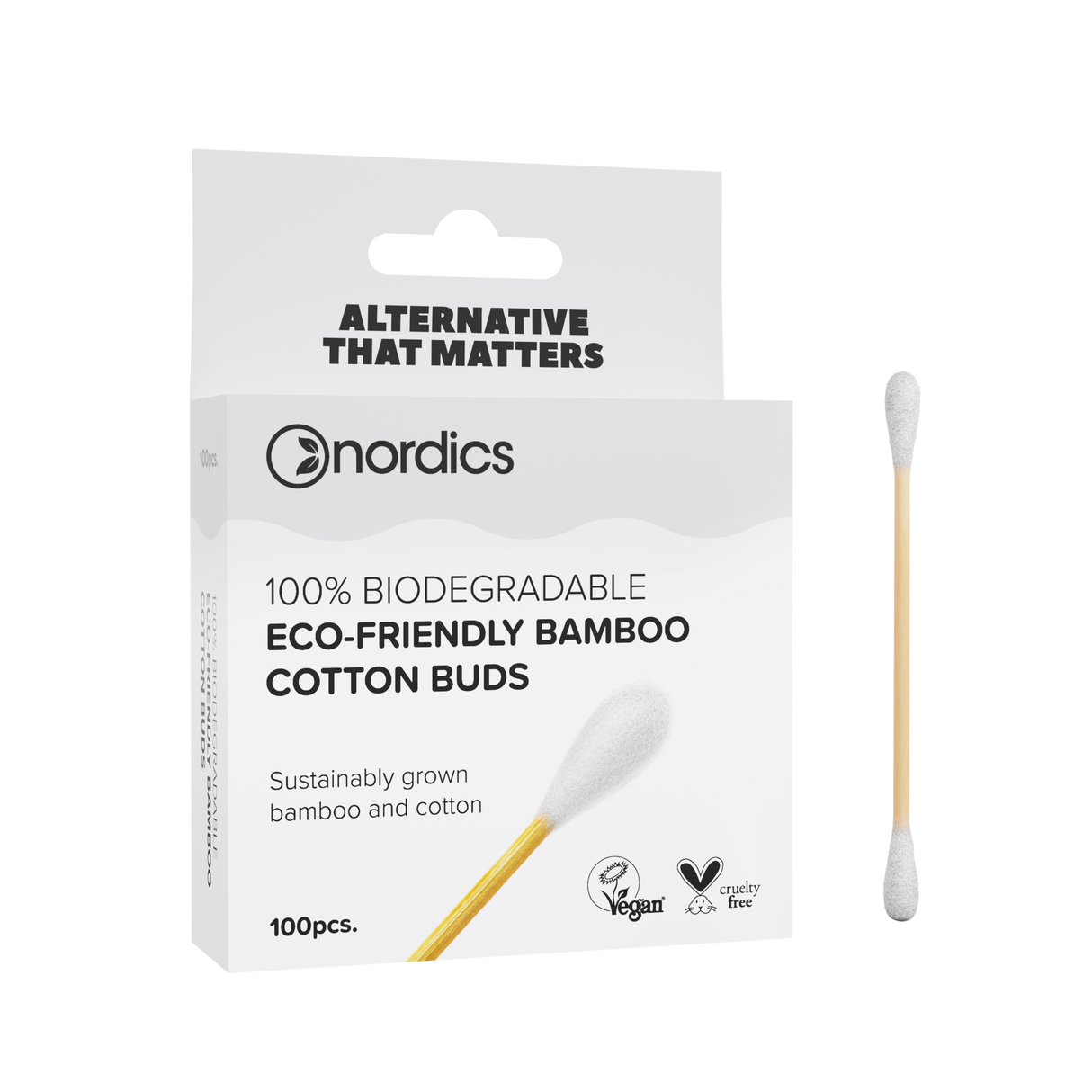 Eco-Friendly Bamboo Cotton Buds White