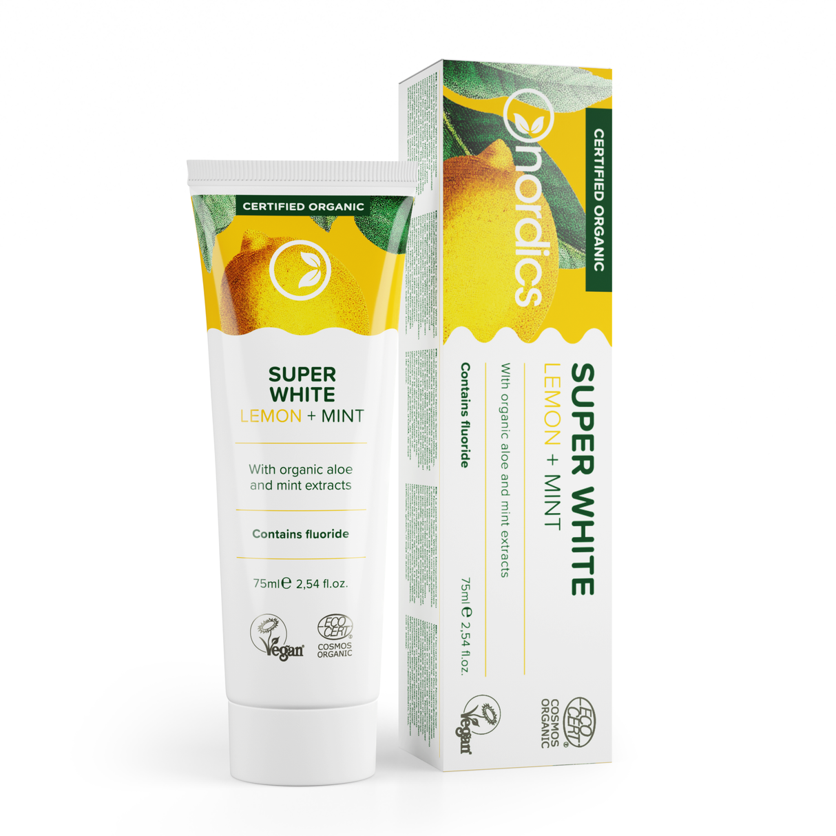 Organic Super White Toothpaste - Lemon + Mint