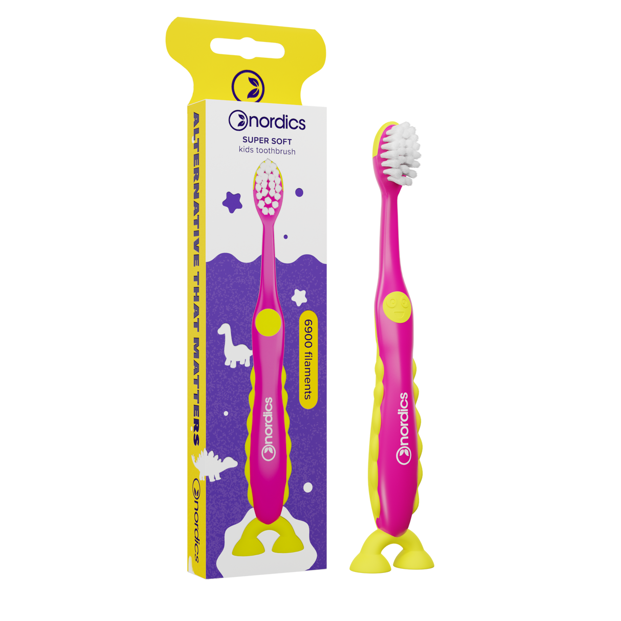 Premium Kids Toothbrush Dino Purple SOFT