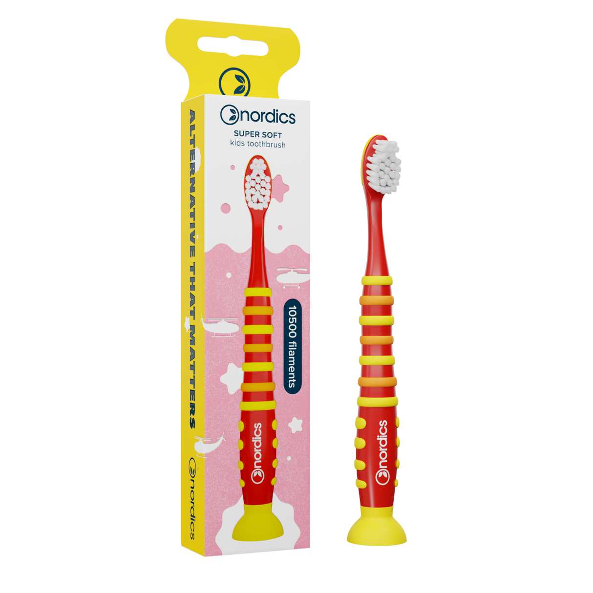 Premium Kids Toothbrush Rocket Red SOFT